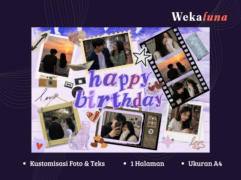 Preview template Lavender Retro Birthday